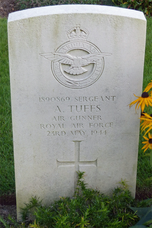 Sgt Arthur Tuffs<br /><br /><br />died on active duty - May 23rd, 1944 - 103 Sqdn.